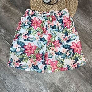 Nat Nast mens palm print swim trunks size medium